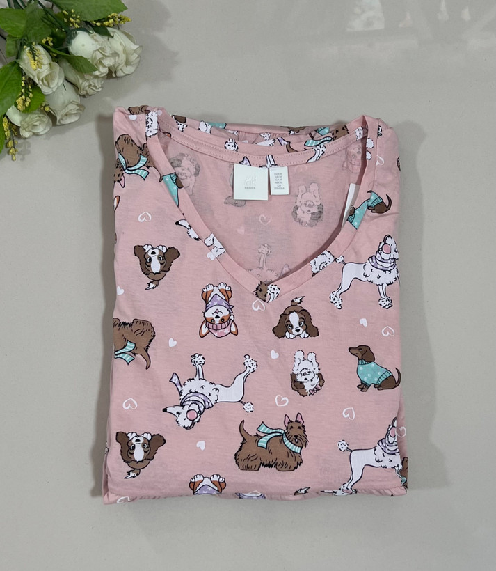 پیراهن زنانه و دخترانه نخ پنبه هندی H&M قواره دار