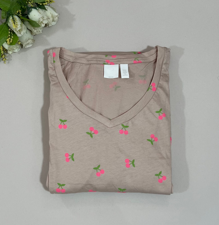 پیراهن زنانه و دخترانه نخ پنبه هندی H&M قواره دار